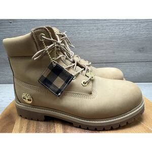 Timberland Premium Waterproof Boot Light Beige Croissant Nubuck US 5.5